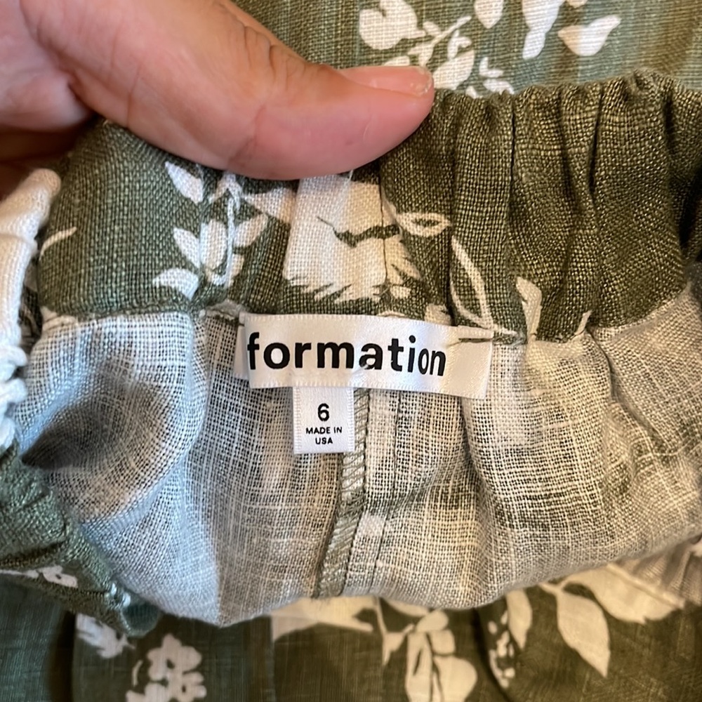 Reformation Green and White Floral Skirt - Picture 3 of 3